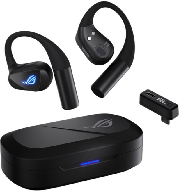 ROG Cetra Open Wireless 無線電競耳機 運動耳機 電競耳機 雙模連線 耳掛式耳機 開放式 AI降噪, 黑色, 主商品