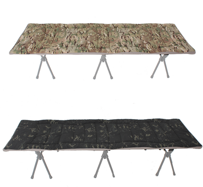 야전침대 커버 매트 시트 코튼 토퍼 4열 버클, 블랙멀티캠