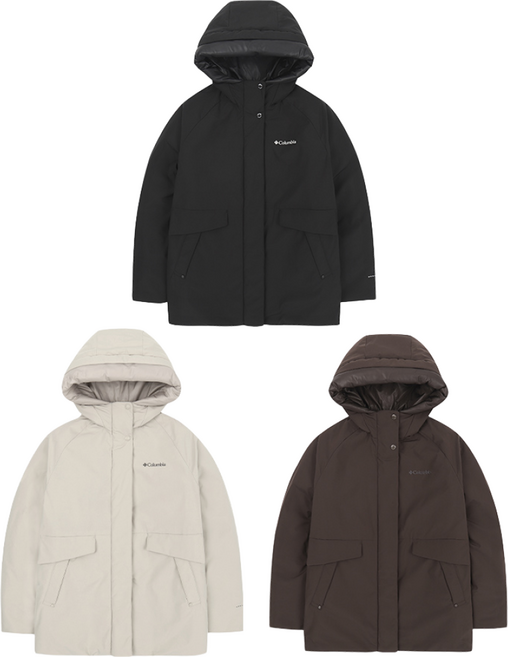 [컬럼비아] 여성 후드 패딩 점퍼 3컬러 택1