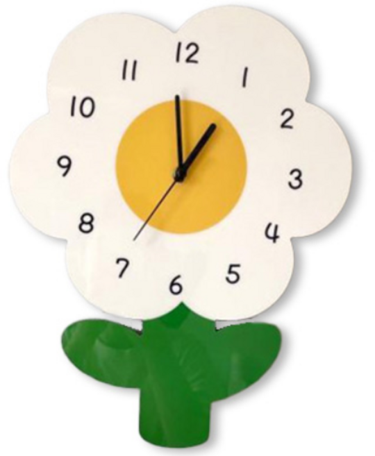 올샵 인테리어 벽걸이 꽃시계, 혼합색상