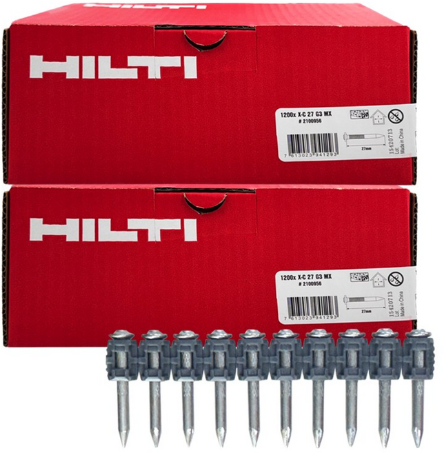 [2개묶음] HILTI 힐티 가스핀 X-C G3 MX 27mm(1200발) GX120 GX3 공용, 2개