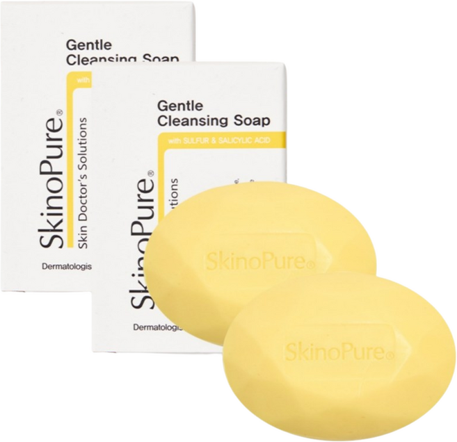 스키노퓨어 피지 민감성 보습 유황 젠틀 클렌징 비누, 100g, 2개입