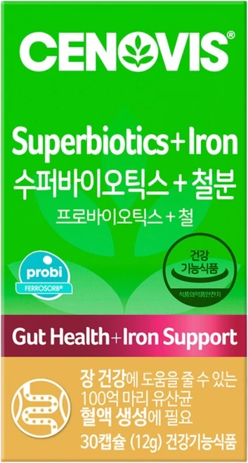 세노비스 수퍼바이오틱스 + 철분, 30정, 1개 - 쿠팡