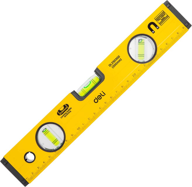 델리 수평계 자석 수평기, 1개, 300mm 수평계 (EDL290300)