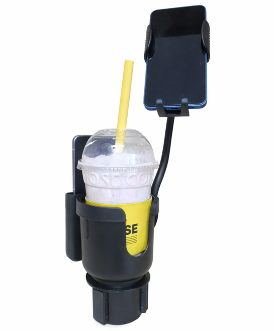 자동차 3 in 1 멀티 휴대폰 컵홀더 차량용 거치대, 검정, 1개