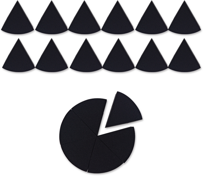 더분 하이드로 스펀지 6P, 검정, 3개