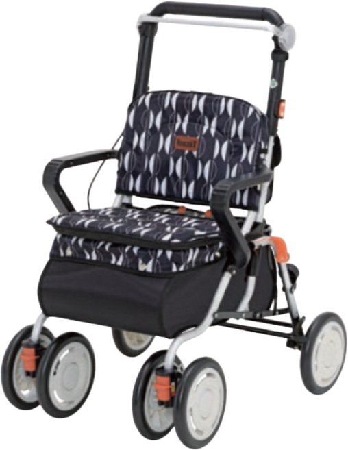 넉넉한 좌면 대용량 수납가능 SLT-10 (블랙) 실버카 성인용보행기 노인장기요양보험 복지용구, 1개