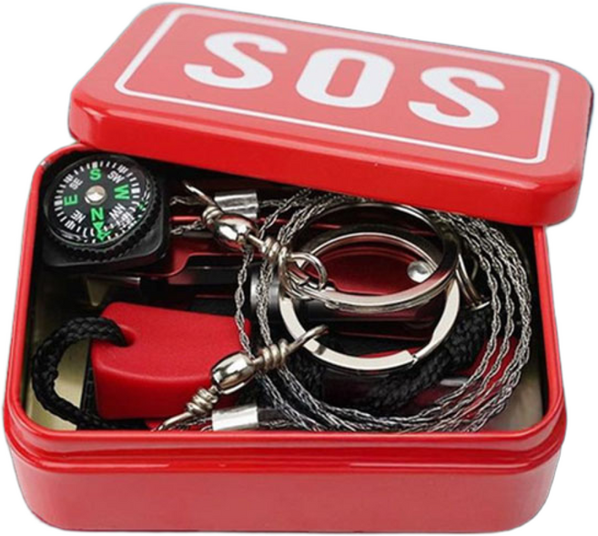 인밸 서바이벌 재난박스 생존키트 안전용품 키트, 1세트, 레드