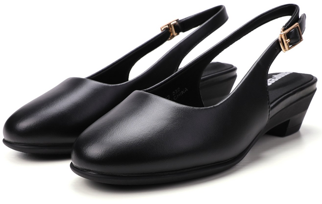 엠프리스 발편한 슬링백 샌들 펌프스 힐 EP-B8 블랙 4cm 여름 구두