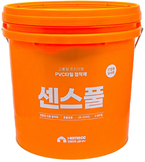 KCC 10kg 센스풀 PVC 바닥 접착제 본드 데코타일 디럭스타일 비닐계타일, 1개, KCC센스풀 + 전용헤라