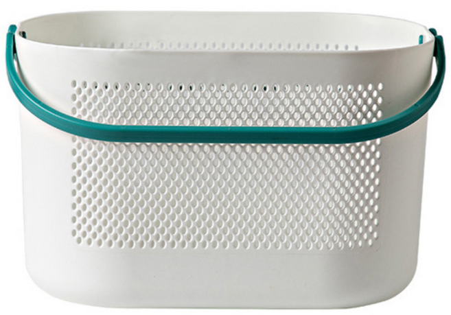 구디푸디 심플 물빠짐 목욕 바구니 욕실 수영장 샤워 가방, 그린