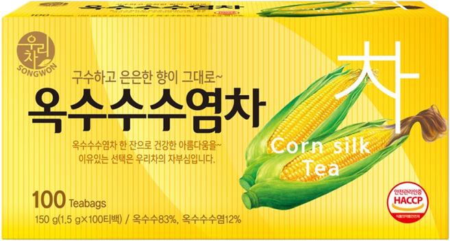 우리차 옥수수수염차 100T, 1.5g, 100개입, 1개