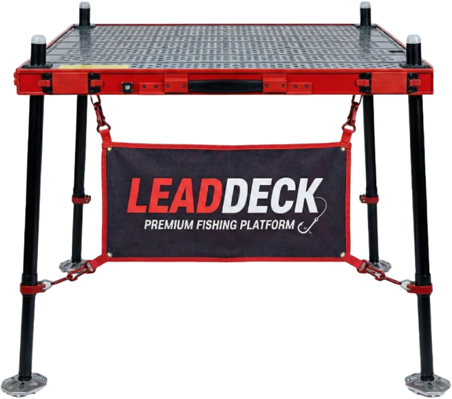 [리드덱] 접이식 낚시좌대 민물낚시 좌대 소좌대 발판 가벼운 받침틀 낙시 민물, 블랙레드