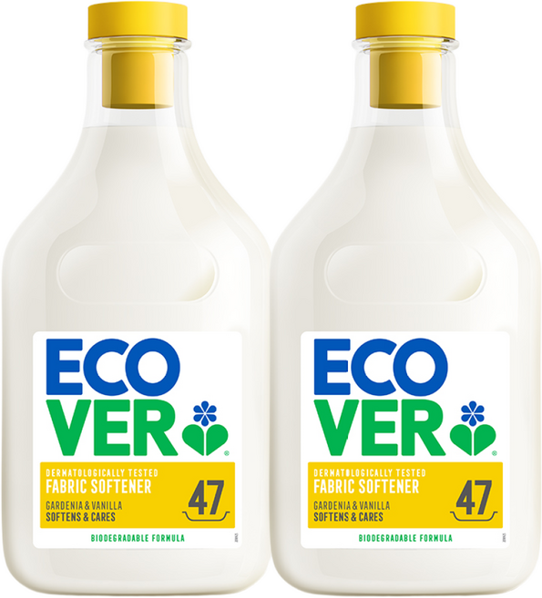 에코버 섬유유연제 치자꽃&바닐라, 1.43L, 2개