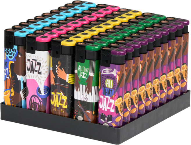 쎈터보 토치 라이터 캐릭터 터보 라이터 업소용 라이터 전자식 충전식 개업판촉용, 50개, 재즈