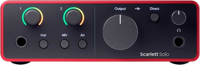 포커스라이트 스칼렛솔로4세대 오디오 인터페이스 Scarlett Solo 홈 레코딩 루프백 오인페