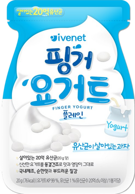 아이배냇 핑거 요거트, 플레인, 20g, 4개