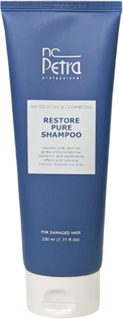 NC페트라 엔씨페트라 리스토어 퓨어 샴푸 230ml 튜브형 모든모발용 최근제조 약산성 컬러전용샴푸, 1개 - 쿠팡