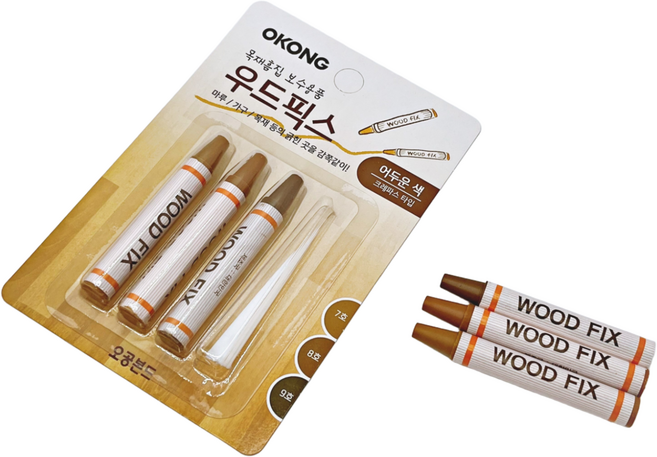 오공 우드픽스 어두운색 목재흠집보수용품, 1개