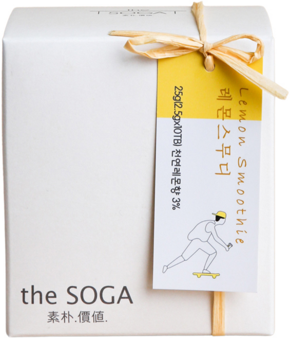 [더소가] 사과 & 레몬머틀 천연레몬향 설탕없이 달콤한 레몬스무디 블렌딩티 10티백 카페인없는차 허브티 수분보충 사과차, 2.5g, 1박스, 10개입