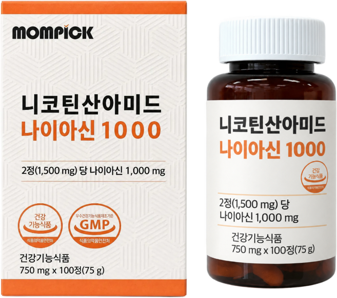 고용량 비타민b3 나이아신아마이드 니코틴산 아미드 비타민 b3 영양제 1000mg, 1박스, 100정