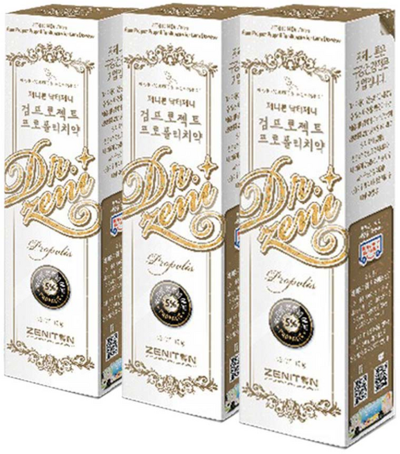 제니튼 검프로젝트 프로폴리 치약, 100g, 3개