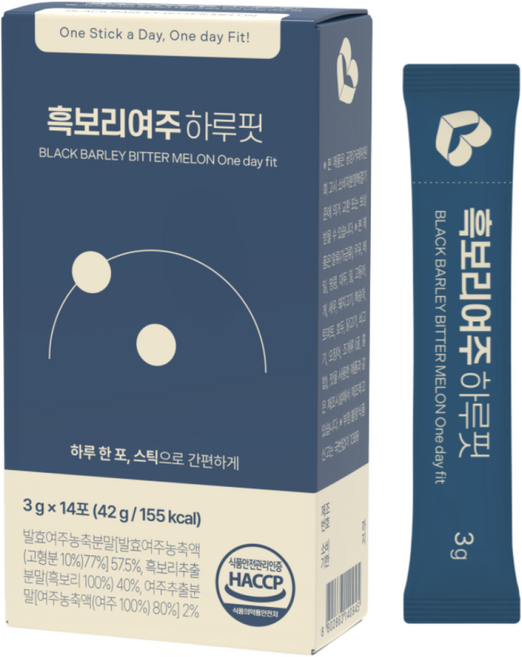 엘비 흑보리 여주 하루핏 14포 1박스, 42g