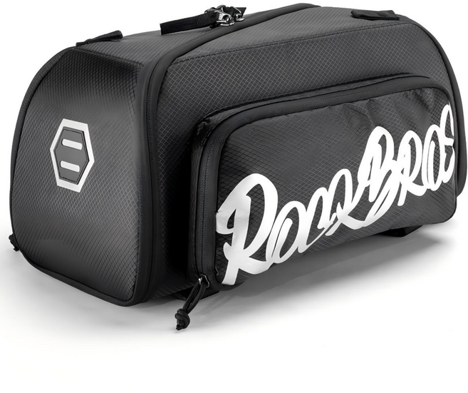 락브로스 자전거 대용량 리어백 뒷좌석 가방 배달 가방, 블랙