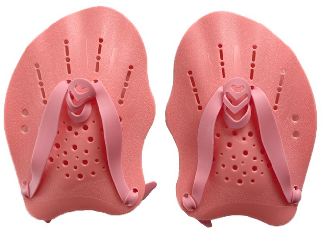 쇼즐 페스트 수영용 손패들 핸드 오리손 훈련용품 풀판, 핑크