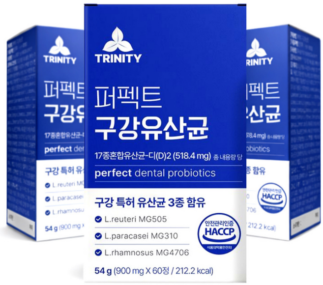 [판매1위] 구강유산균M18 식약청인증 닥터파이토 / 퍼펙트 구강 유산균, 3개, 60정