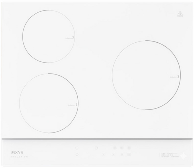[기사님 전국 방문 무료 설치] 한샘 엠시스 3구 화이트 인덕션 빌트인 전기레인지 CTB-MS523YD 전기쿡탑 오피스텔 자가설치 기사님 전국 방문설치, 프리스탠딩, 엠시스 CTB-MS523YD+케이스 15cm(실버색상)