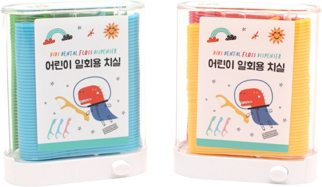 milli 유아용 어린이 치실 자동 디스펜서 88개 2셋트, 88개입, 2개