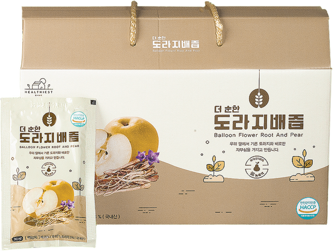 무농약 직접재배 3년근 약도라지 NO 물 NO 첨가물 순수 도라지배즙, 더 순한, 30개