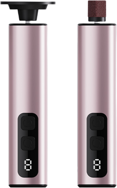 SmartGo 2in1 무선 충전식 전동 발각질제거기 다용도 발 뒤꿈치 발바닥 굳은살제거 C-type, 핑크
