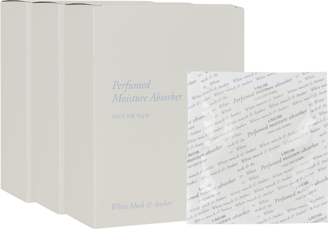 [비건라이프] 라브아 화이트머스크 앤 앰버 향기나는 퍼퓸 제습제 본품 12p, 360g, 3개