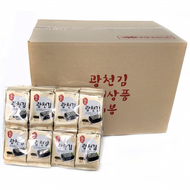 [광천김] 명품 도시락김 3.5g 160봉(1박스), 160개, 3.5mg