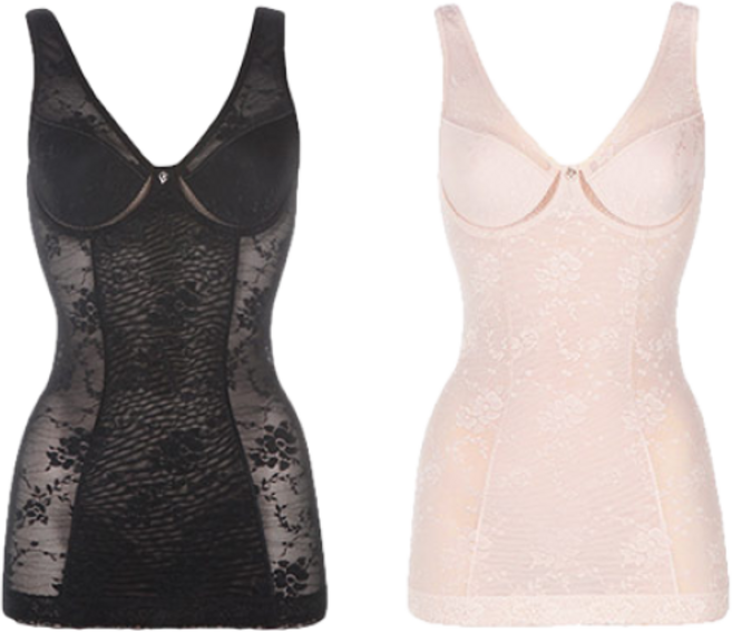 [럭센스] 파워넷 쿨인견 망사 치마형 노와이어 바디쉐이퍼 몸매 보정속옷 5005