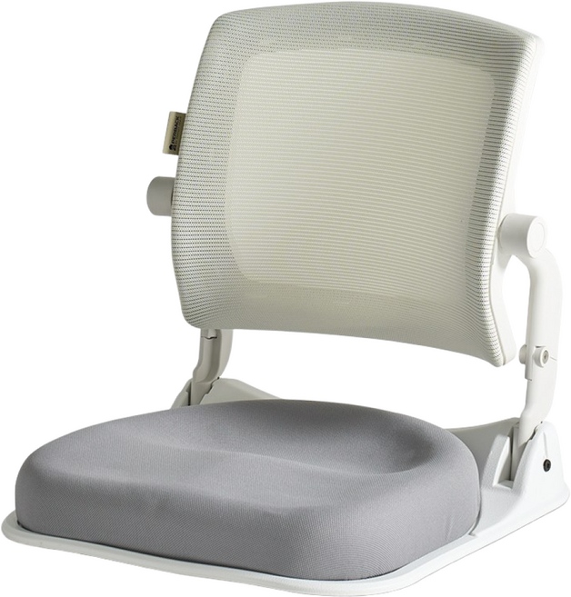 퍼백 PB-L1503 브리즈백 접이식 휴대용 좌식의자 일식집 다다미방 허리 편안한 바닥의자, 화이트프레임, 투톤그레이[PB-L1503WH0102]