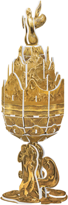 [본사직영] 백제 금동 대향로(소) 초등 한국사 역사 교구 3D퍼즐 만들기, 1개