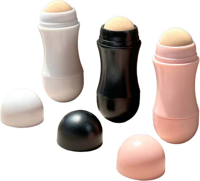 개기름 컨트롤러 얼굴 기름 종이 오일 흡수 페이스 롤러 지우개 화산석 기름종이 유분 제거, 핑크, 1개