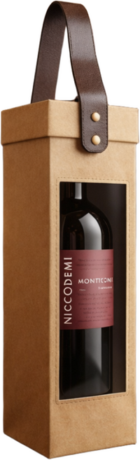 가든랩 고급 크래프트 와인백, 3개, 브라운