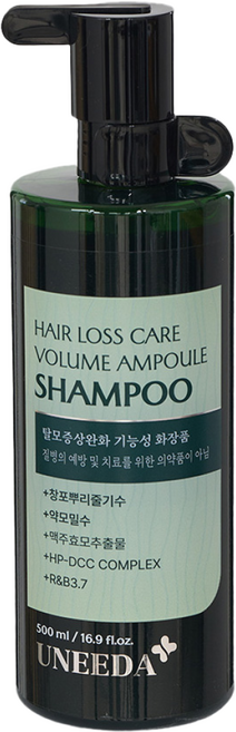 유니다 헤어 로스 케어 볼륨 앰플 샴푸, 1개, 500ml