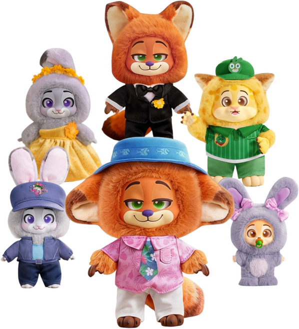 TOP TOY 디즈니 주토피아2 캐릭터 서프라이즈 닉/주디/게리/게리버트/히든피규어 소장용 인형 키링 랜덤 박스 생일선물 설날선물 어린이날선물, 1개, 무작위, 20cm