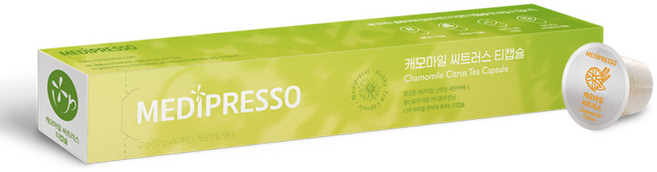메디프레소 캐모마일 씨트러스 티 캡슐, 10개입, 1개, 1.2g