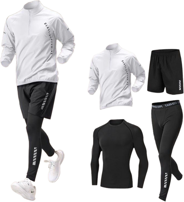 꽃소담 4종세트 남자 빅사이즈 기능성 긴팔 운동복 남성 런닝복 헬스복 트레이닝복 세트