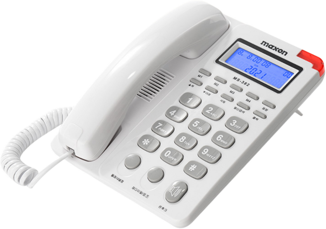 KC인증 맥슨 CID 유선전화기 발신자 표시 기능 단축다이얼 4개 플래시 기능 재다이얼 기능