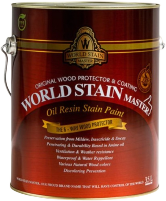 삼화페인트 월드스테인마스터 3.5리터 무광 목재 방부목 친환경 오일스테인, 1개, 3.5L, WS-4014 자단