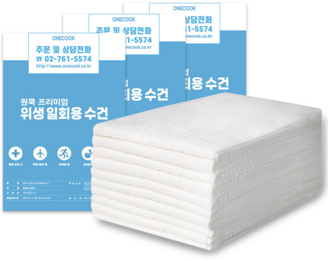 원쿡 일회용 수건 다용도 위생 여행용 타올 대형, 화이트, 프리미엄_일회용수건 (30매), 1세트