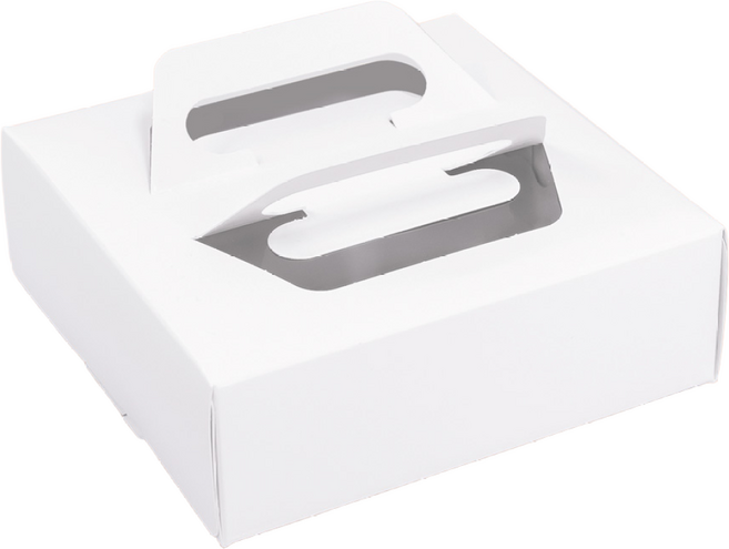 타르트 치즈케이크 호두파이 손잡이 포장 상자 종이받침 포함, 화이트, 50개