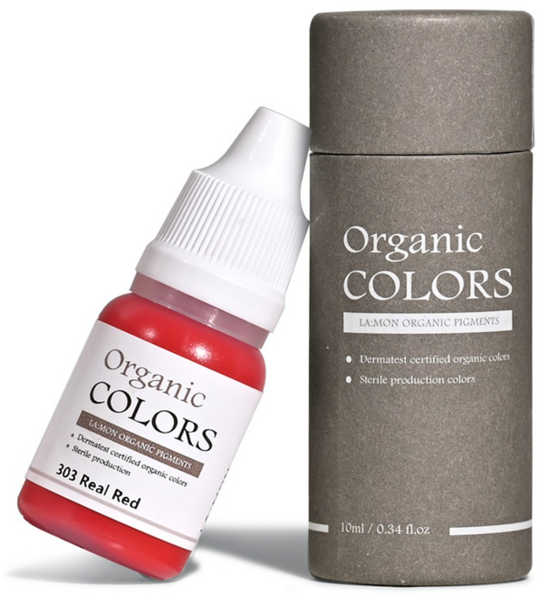 래쉬몬스터 오가닉 수지엠보 색소 아이라인 입술반영구 눈썹문신 스킨커버 10ml, 1개, [수지 머신] 303 리얼레드